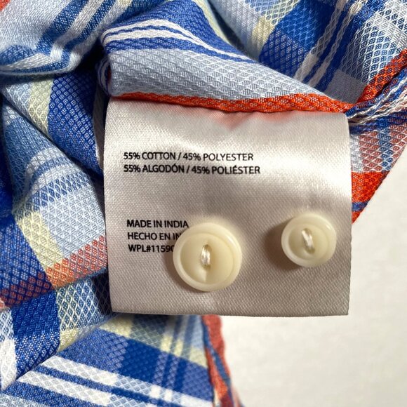 Original Weatherproof Vintage Men's Plaid Short Sleeve Button Down Shirt Size S - Picture 4 of 9